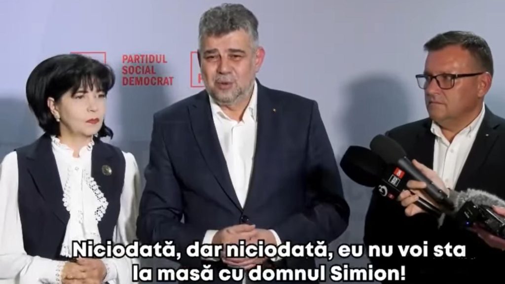 Ciolacu: Niciodată, dar niciodată, nu voi sta la masă cu Simion! Dacă ajung președinte, voi desemna un premier PNL