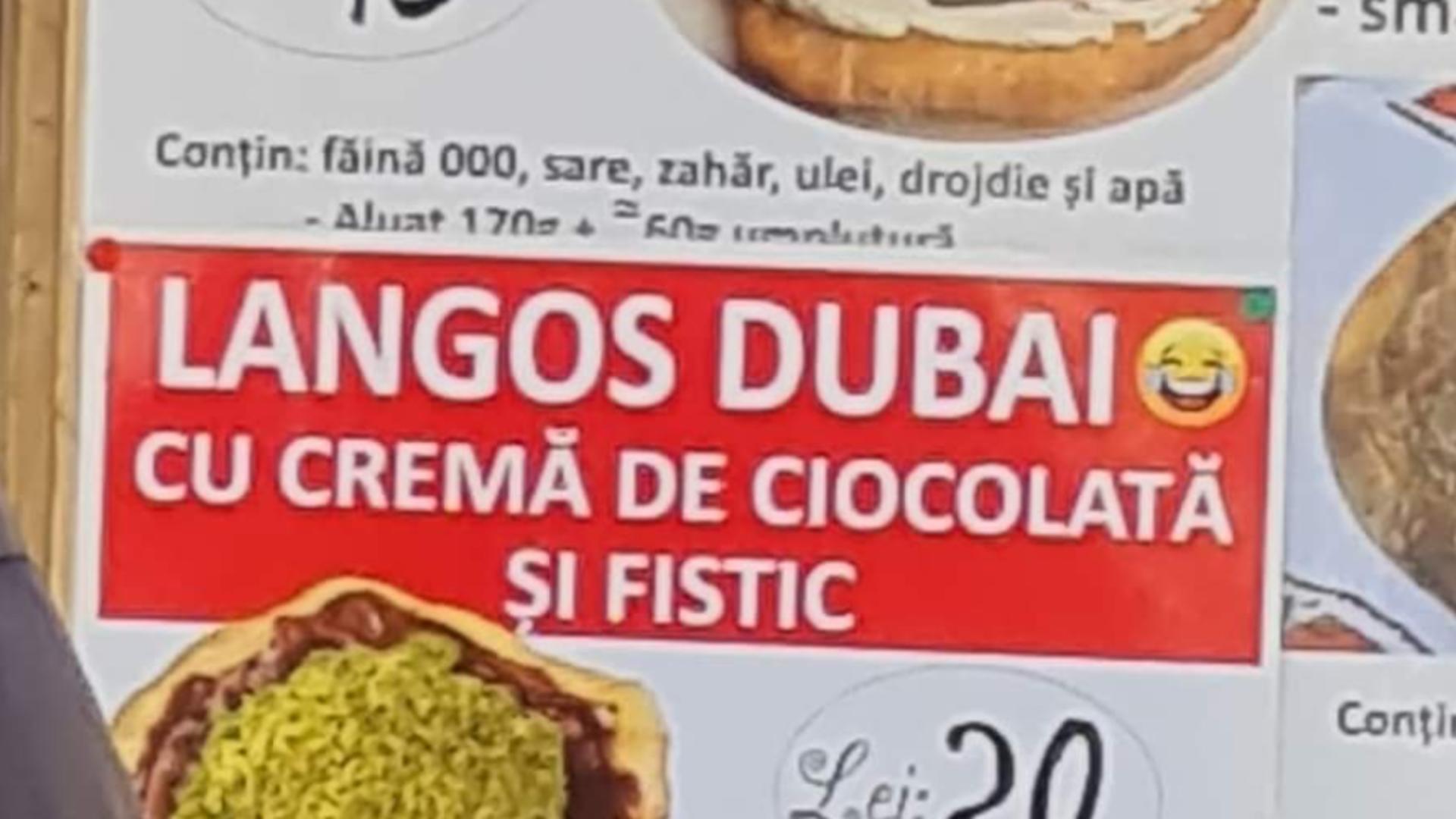 A apărut langoșul Dubai. Cu cât se vinde noua găselniță gastronomică