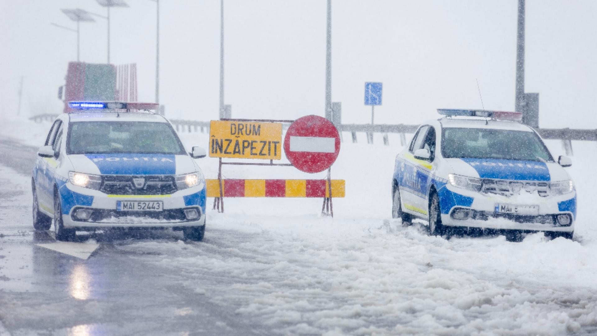 Avertisment de la poliție. Cât e amenda dacă nu ai anvelope de iarnă montate pe mașină