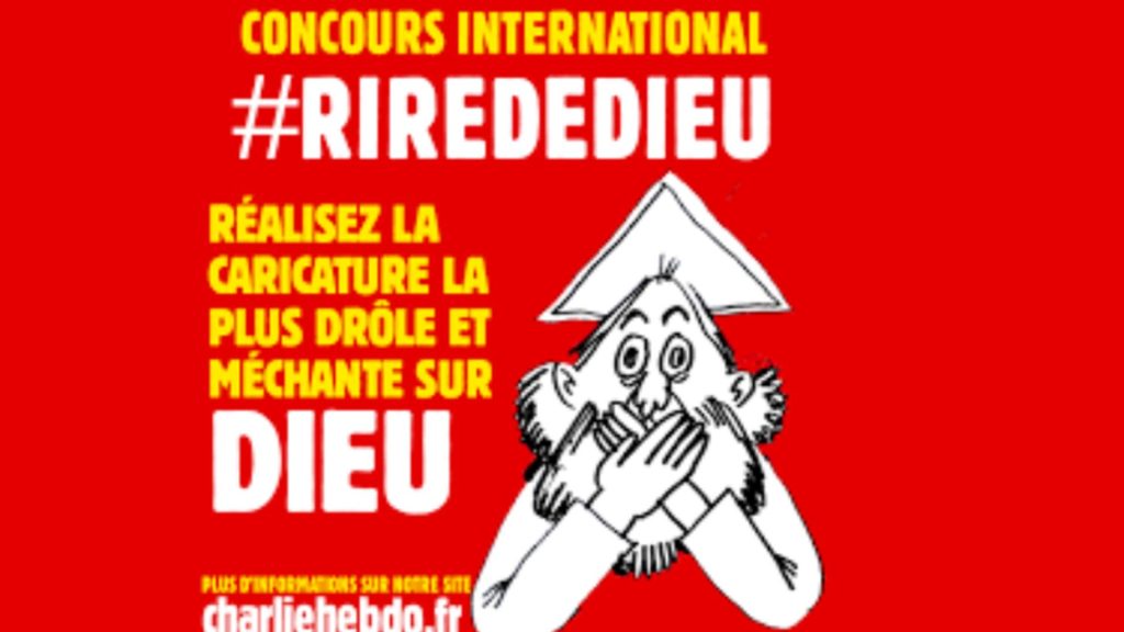 Revista Charlie Hebdo lansează un adevărat război împotriva tuturor religiilor. Noul său concurs se numește „Râzând De Dumnezeu”