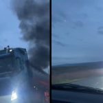 Pericol de explozie în Iași! O cisternă a luat foc, după blocarea roților. Intervenție de urgență a pompierilor – VIDEO