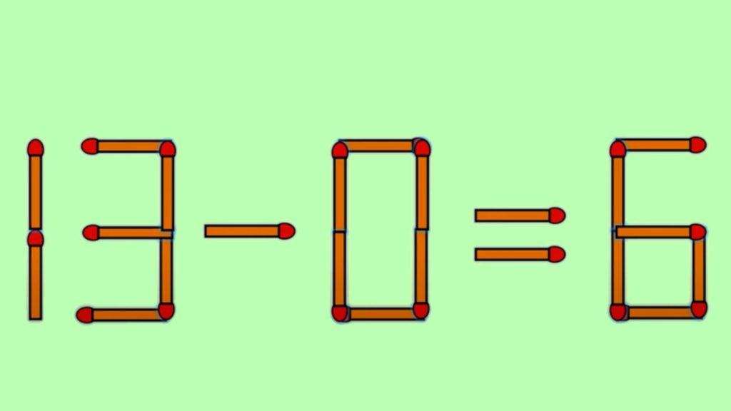 TEST IQ doar pentru oamenii SMART! În cât timp poți corecta ecuația 13 – 6 = 0