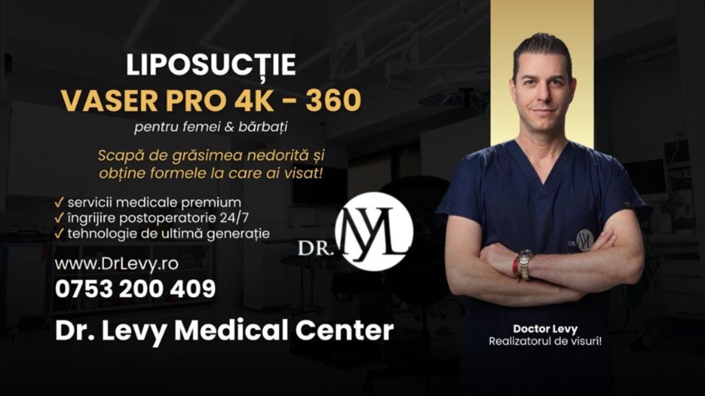 Liposucție Vaser PRO 4K 360, la Clinica Dr. Levy din București: inovația care redefinește conturul corpului (P)