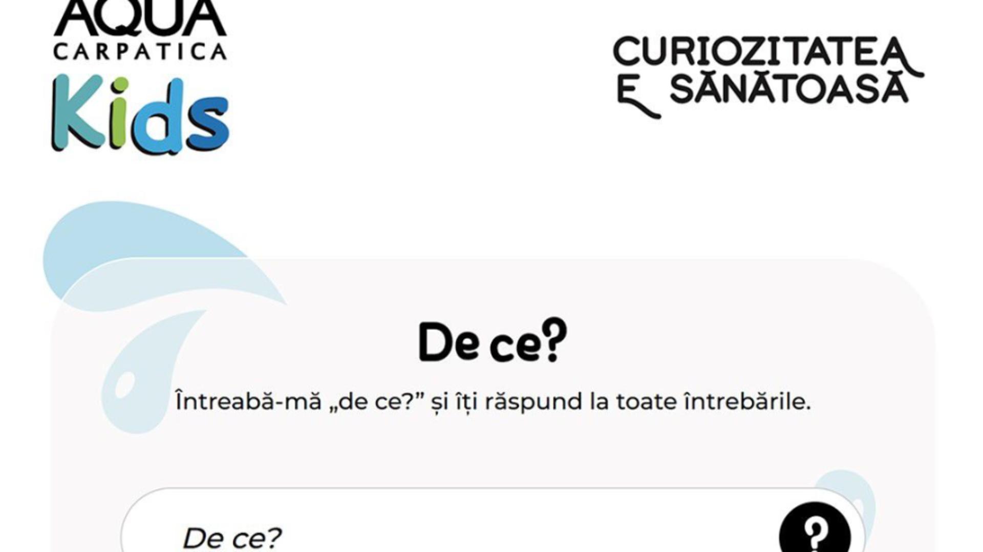 AQUA Carpatica Kids, apa care răspunde la toate întrebările copilului tău