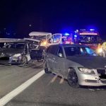 Accident în lanț, cu șapte mașini implicate, pe autostrada A1. Traficul, blocat