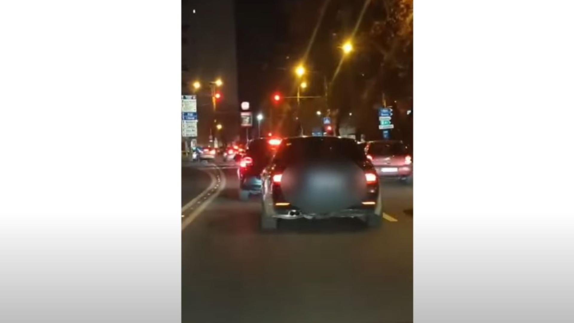 Legea junglei, pe șosele. Un șofer nervos a lovit intenționat o altă mașină, în Timișoara VIDEO