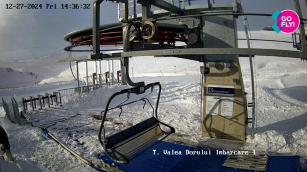 Domeniul schiabil de la Sinaia, închis din cauza vântului puternic. Telecabina a urcat doar până la cota 1400 din Bucegi – FOTO
