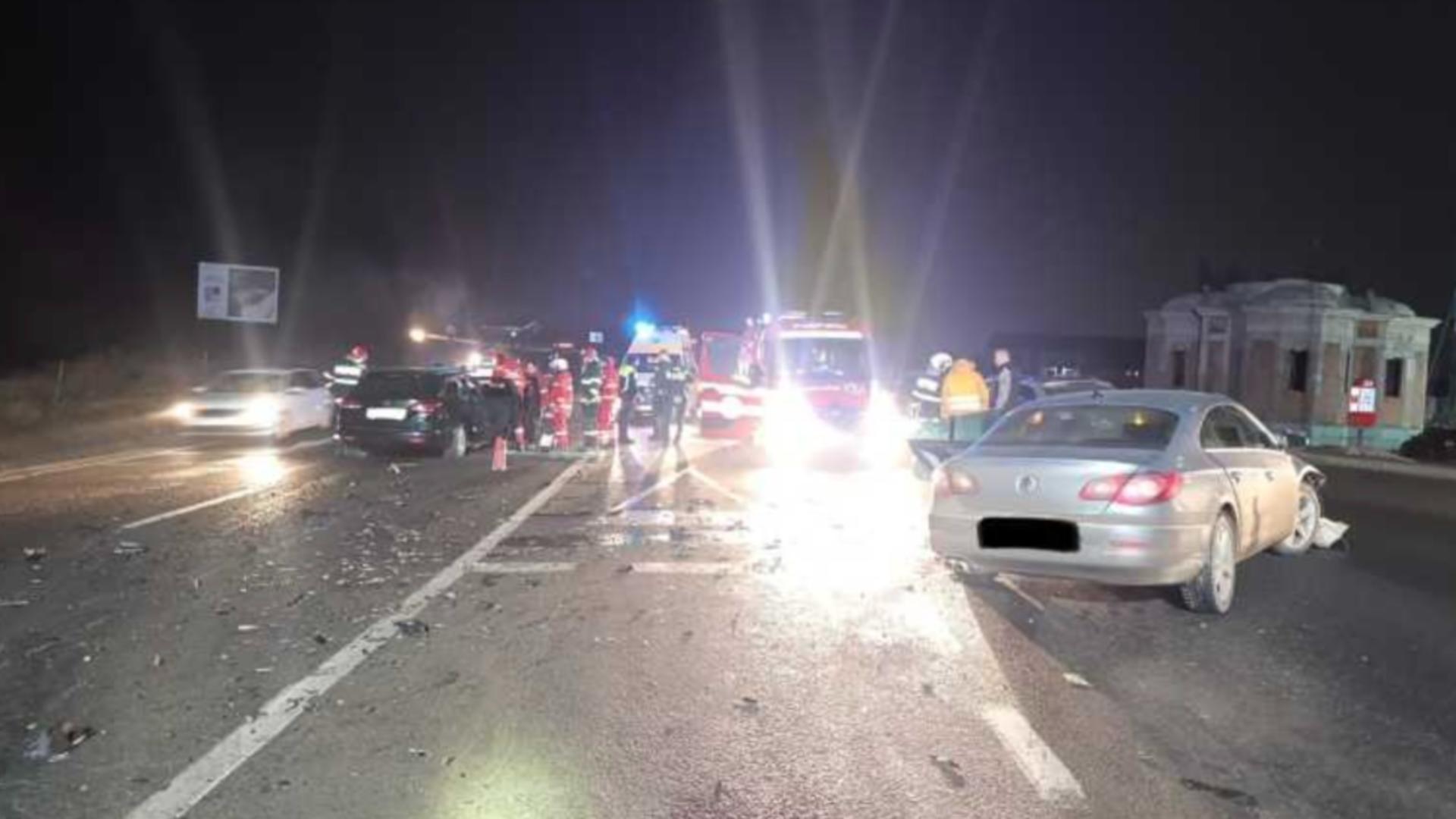 Accident grav, în Sibiu: 7 victime, între care 2 minori, după un impact violent între două mașini