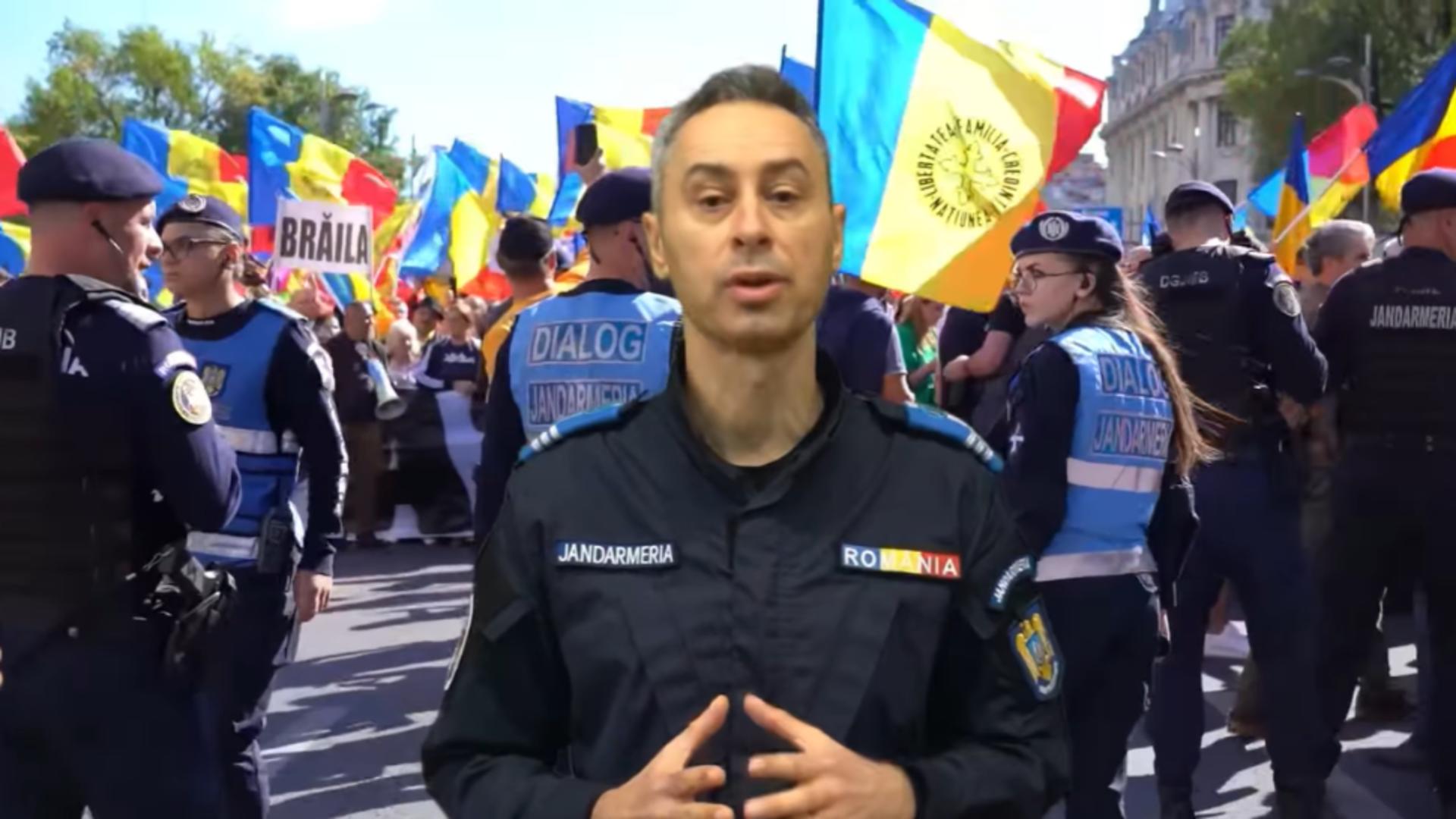 Ce trebuie să faci când participi la un MITING? Jandarmii au făcut o serie de recomandări – VIDEO