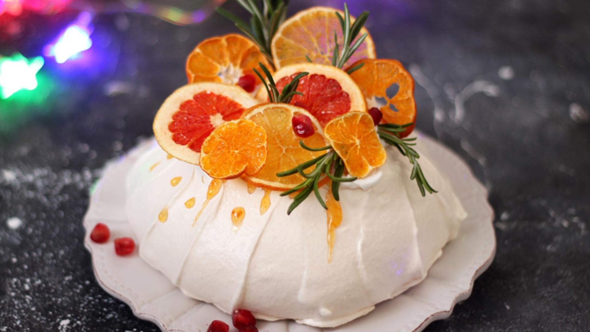 Pavlova cu fructe de iarnă. Rețeta simplă a desertului elegant și plin de arome. Mod de preparare