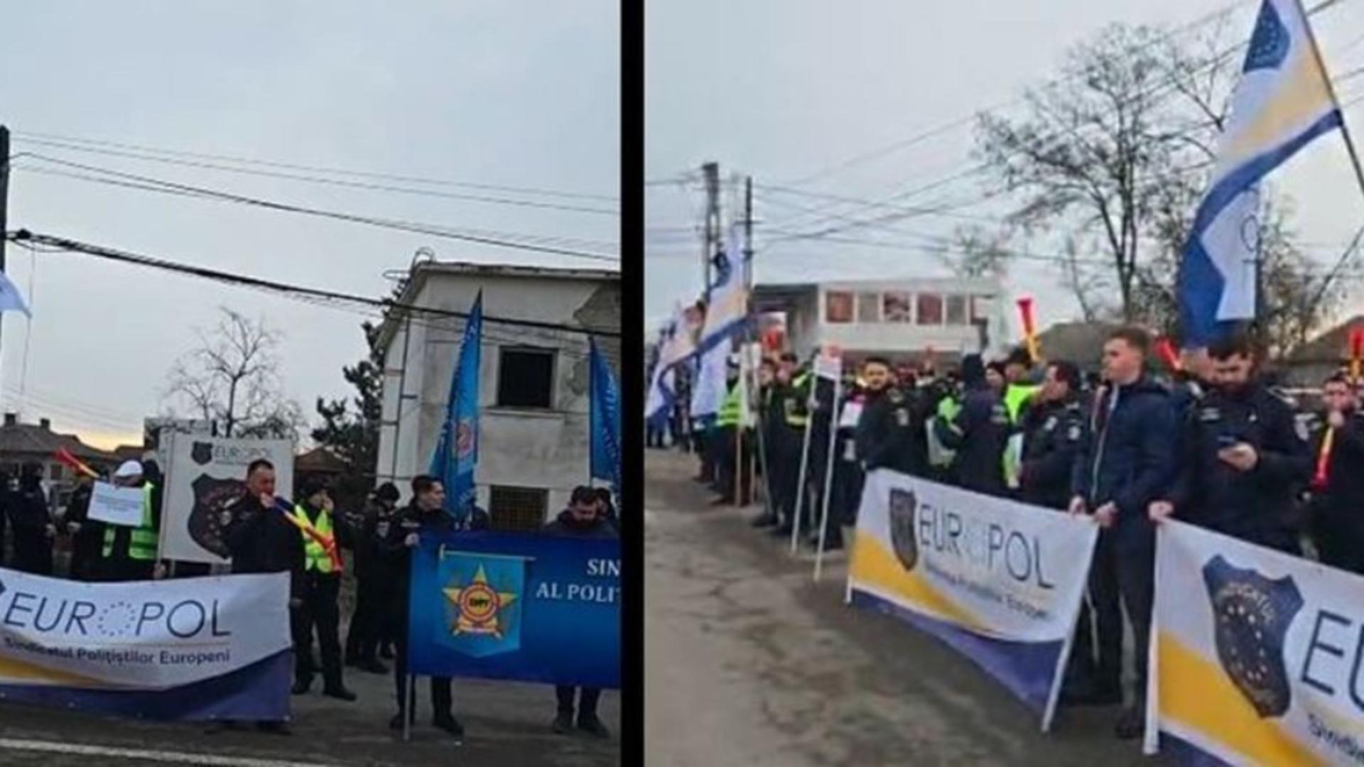 Protest la frontieră cu 100 de polițiști. Oamenii legii se alătură mișcării românilor umiliți  – VIDEO