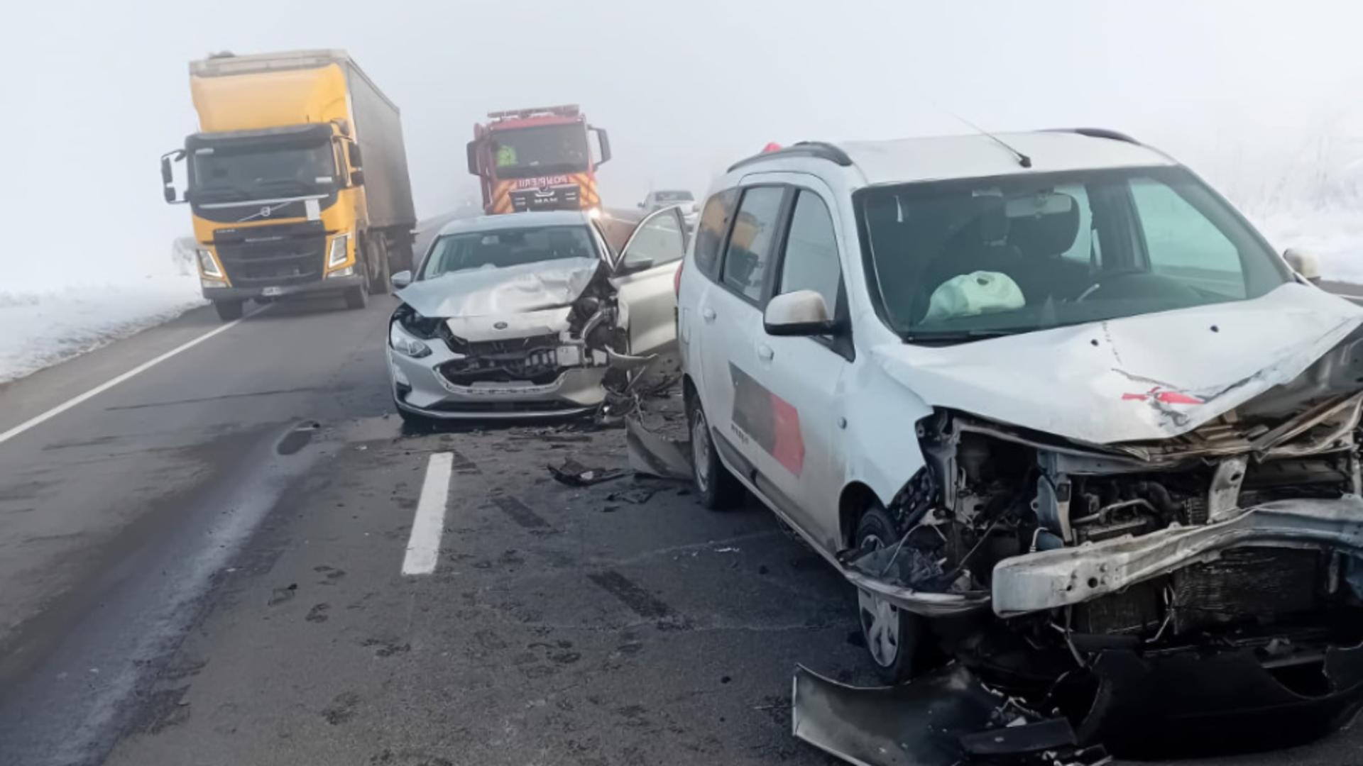 Accident pe DN5: patru mașini implicate în coliziune