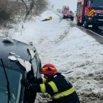Grav accident rutier pe DN5. Un șofer a sărit cu mașina de pe șosea în câmp