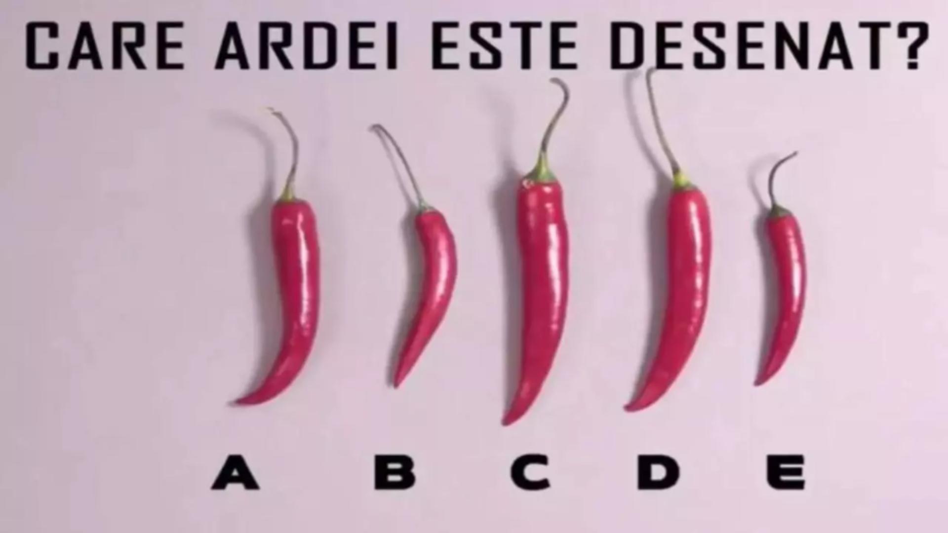 Testul de perspicacitate pe care numai geniile îl rezolvă: Crezi că poți să găsești ardeiul desenat?