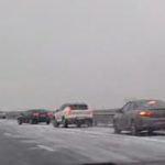 Accident cu 7 autoturisme, pe autostrada A 2, pe sensul Constanţa – Bucureşti. O persoană este rănită – VIDEO
