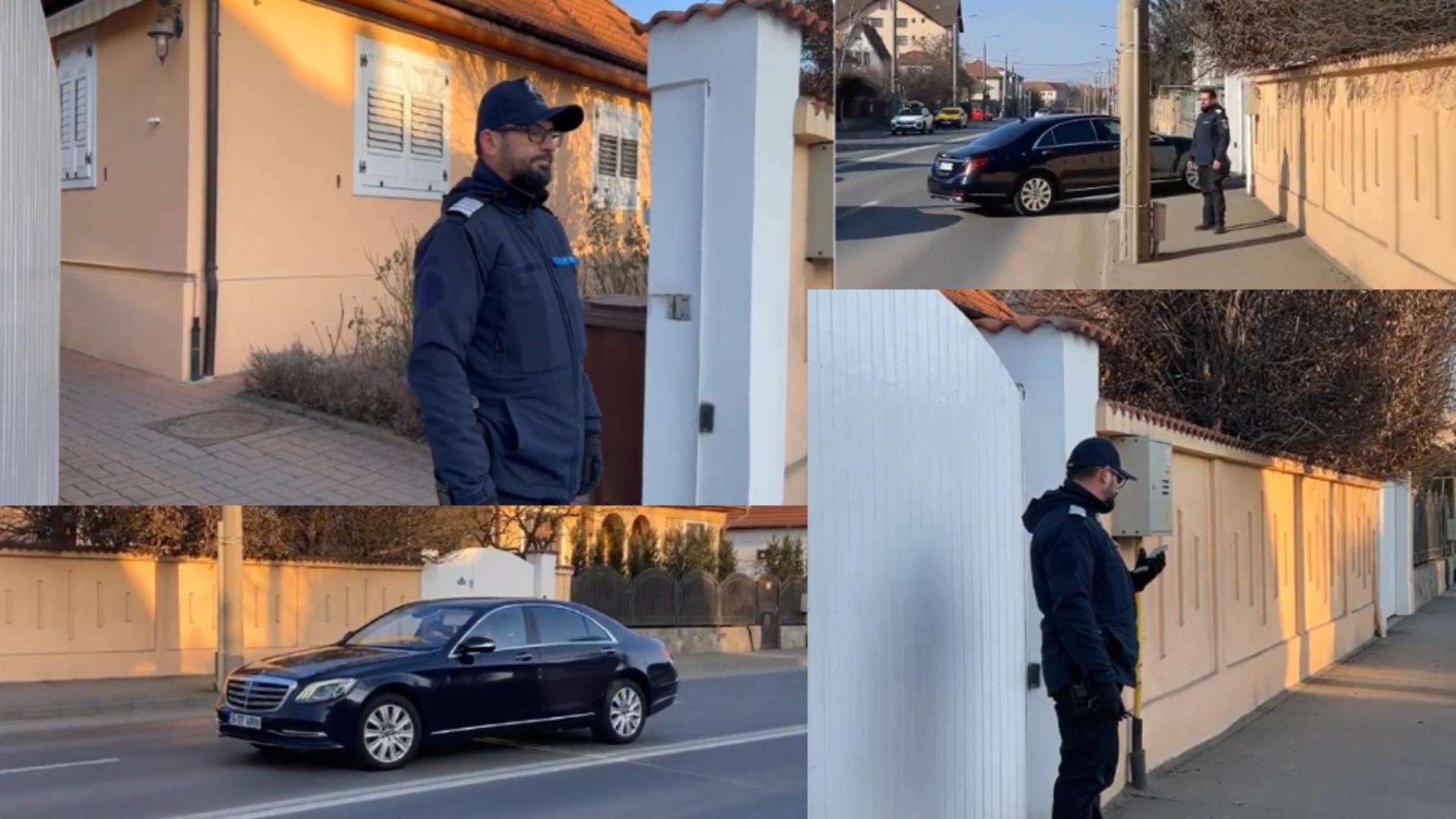 VIDEO. Iohannis s-a întors la casa fără etaj din Sibiu. SPP și-a instalat deja ghereta în fața imobilului