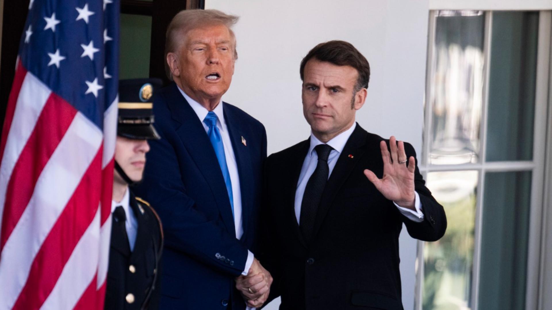 Întâlnire crucială Donald Trump-Emmanuel Macron. Declarațiile la cald ale celor doi lideri, în timp ce Europa fierbe