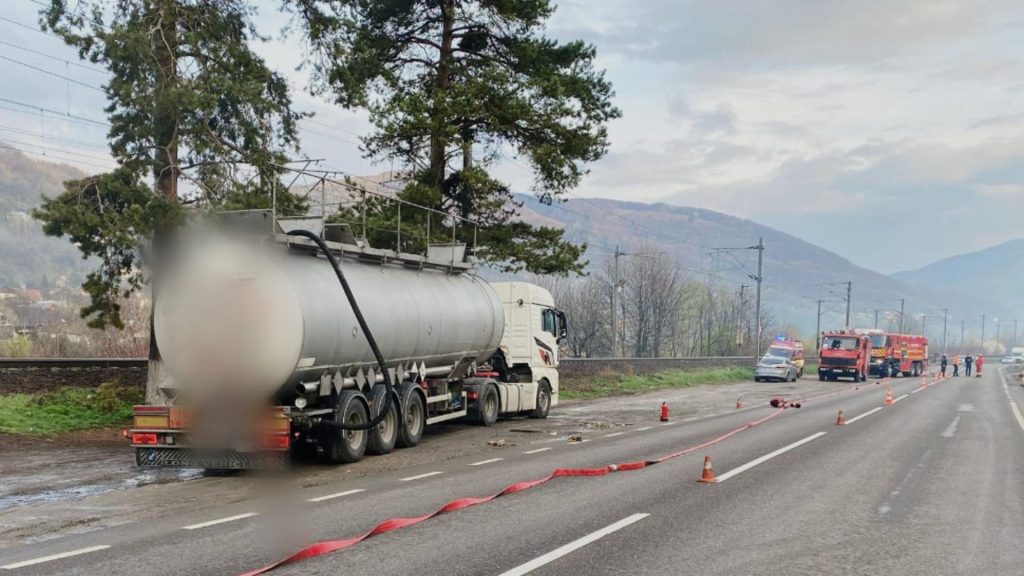 Incident CHIMIC, în Comarnic: scurgeri de acid sulfuric dintr-o cisternă. Persoanele din zonă, evacuate – a fost emis un mesaj Ro-Alert