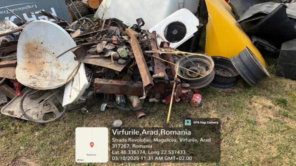 AMENDĂ de 10.000 de lei pentru un arădean care avea în curte un service auto neautorizat: ce au descoperit comisarii Gărzii de Mediu