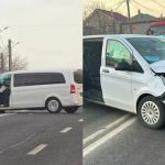 Accident rutier grav la intrarea în Tuzla. Un bărbat a fost rănit, după ce un micobuz s-a ciocnit violent cu un TIR