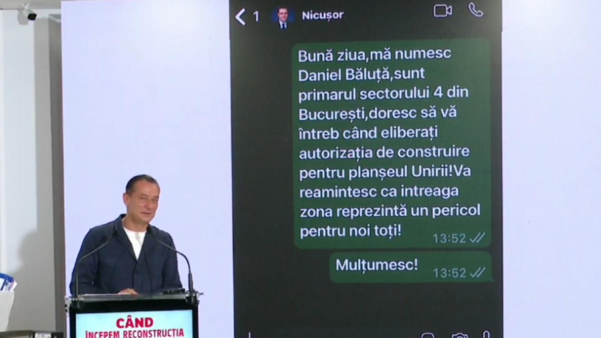 Războiul Băluță-Nicușor Dan pe subiectul Planșeului Unirii intră într-o nouă etapă: „Mergem în instanță pentru a-l obliga pe Nicușor să semneze”
