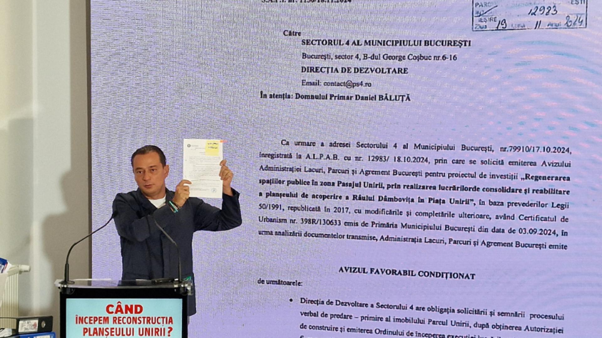 Bătălia pe Planșeul Unirii ajunge în instanță. Daniel Băluță îl somează pe Nicușor Dan, după ce edilul capitalei nici nu i-a răspuns la mesaj