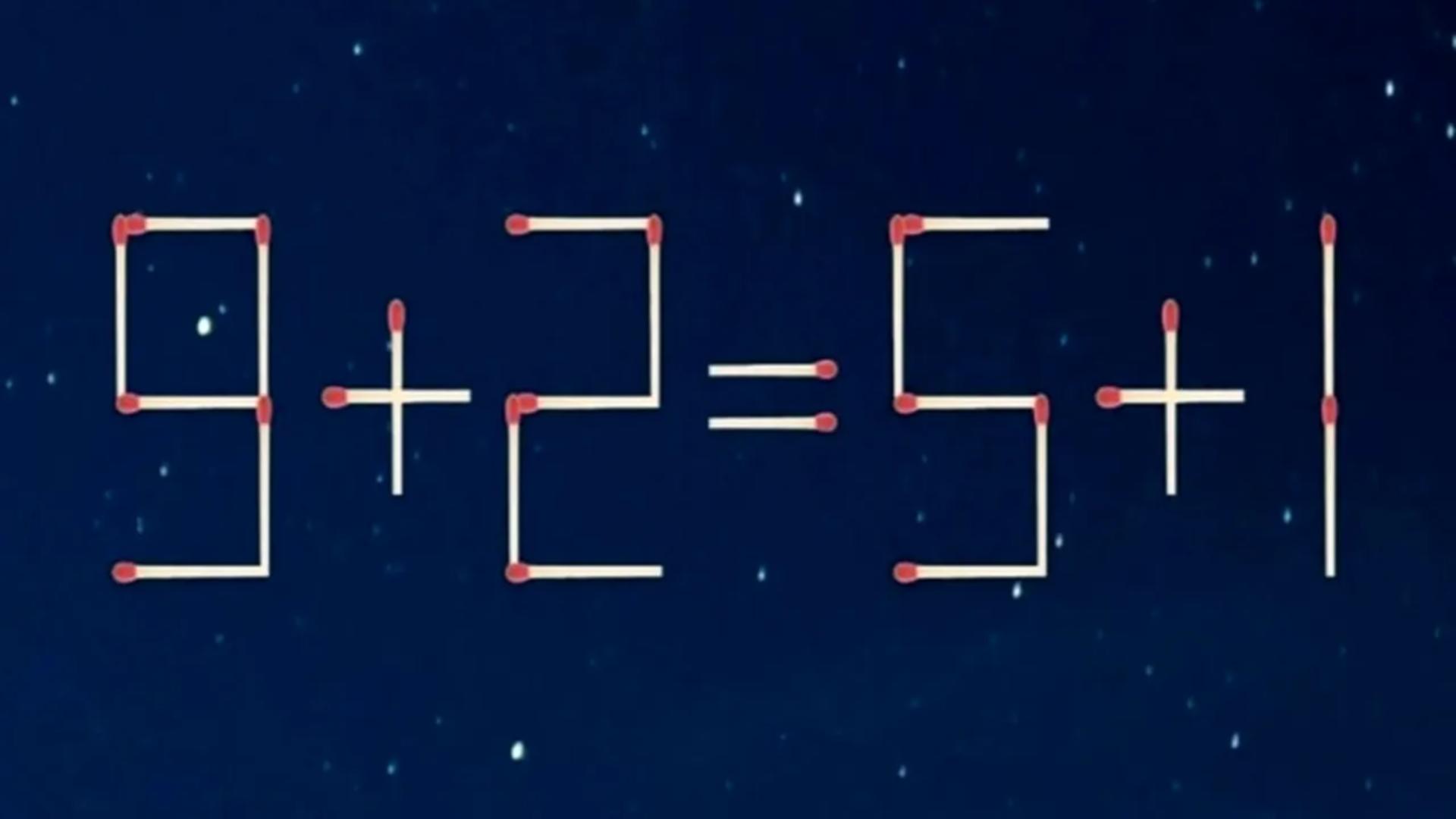 Test IQ în Vinerea Mare! Corectează ecuația greșită 9 + 2 = 5 + 1 și află cât ești de smart