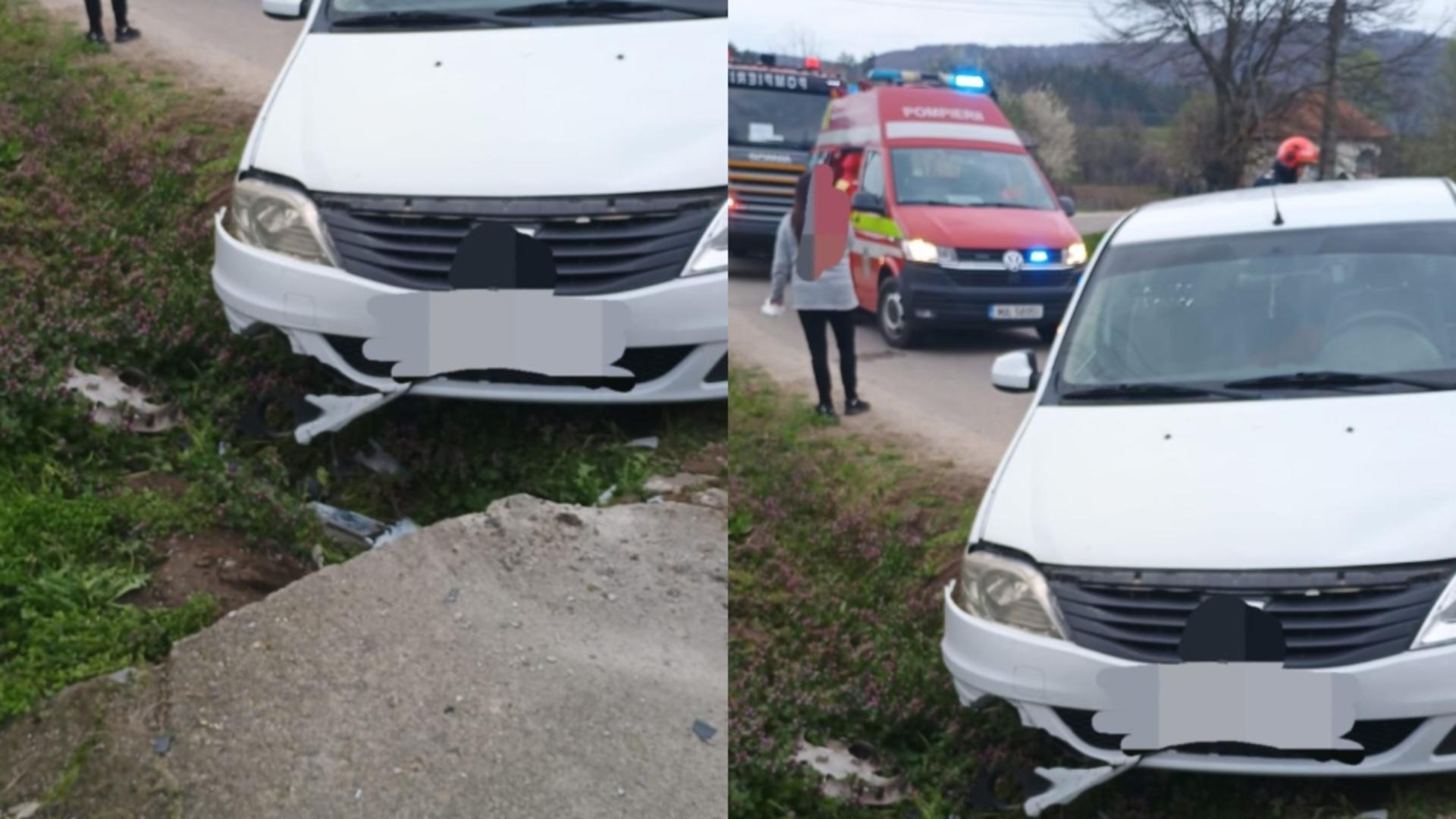 Accident grav în Argeș. Trei persoane au fost rănite, după ce o mașină a părăsit carosabilul și a aterizat într-un șanț