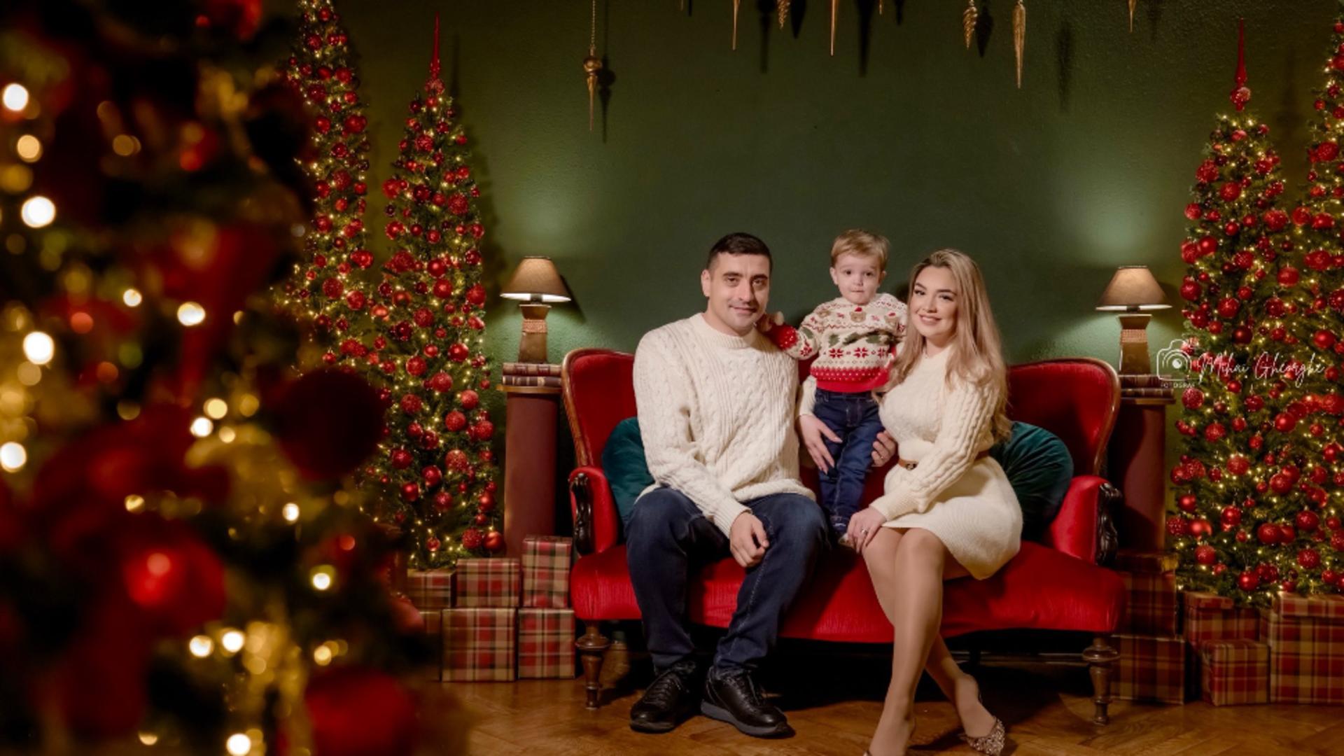 Imagini emoționante cu George Simion alături de familie, cu ocazia Crăciunului