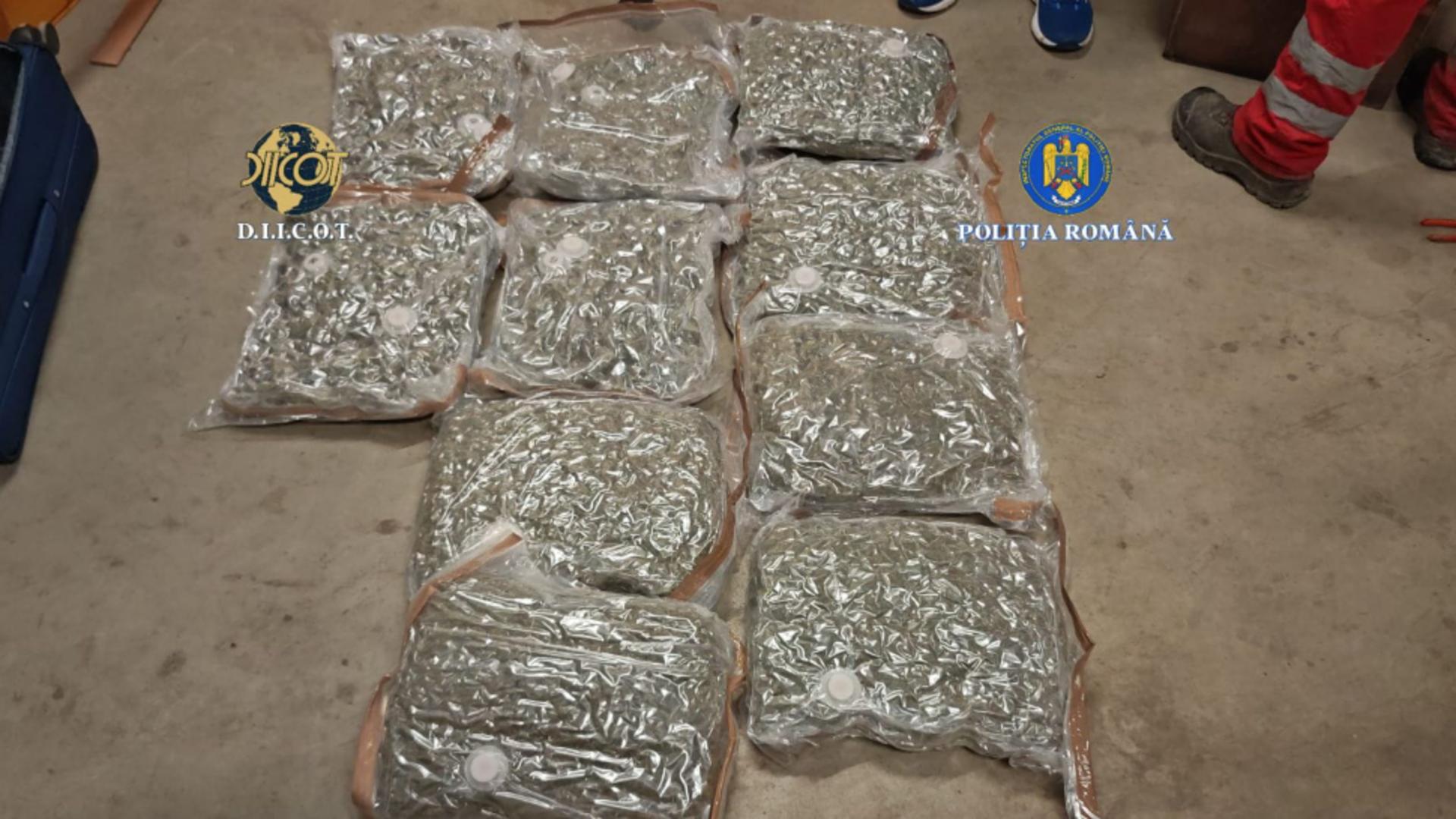 Captură record de droguri în Capitală: patru suspecți, prinși cu canabis adus din Spania. Unde era ascunsă „marfa”