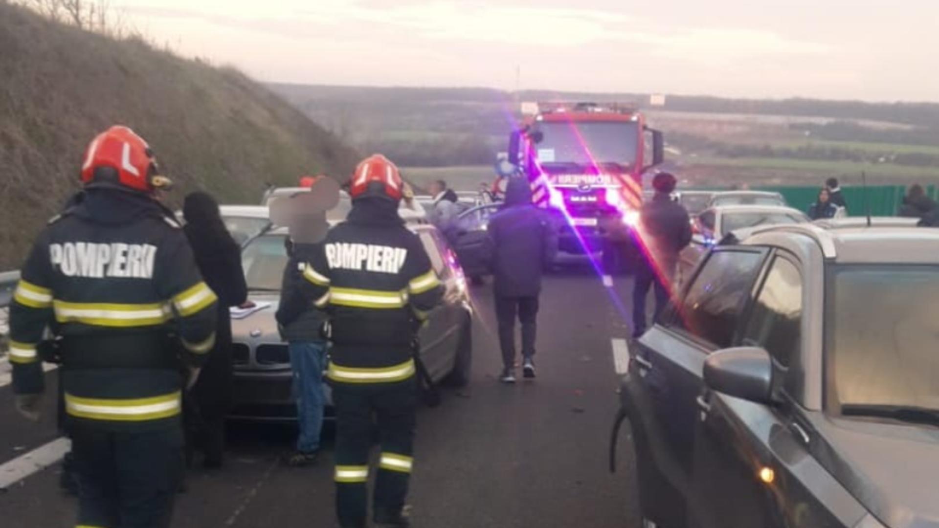 Plan Roșu de Intervenție activat în Olt, după un accident cu 10 autoturisme. 27 de persoane implicate – FOTO/VIDEO