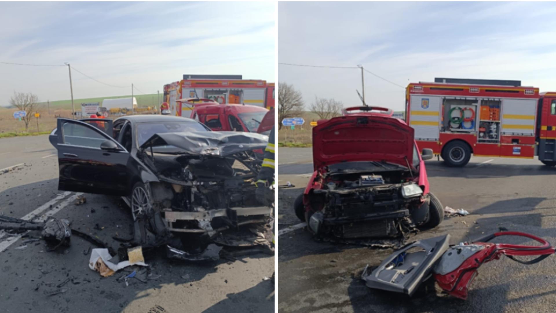 Accident violent pe DN2A. Zeci de salvatori mobilizați, a fost trimis și un elicopter SMURD – GALERIE FOTO