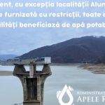 Alimentarea cu apă potabilă a fost reluată în aproape toate localitățile din Prahova afectate de situația de la Barajul Paltinu