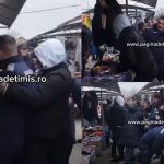 Scandal într-o piață din Timișoara. Jandarmii au intervenit de urgență -VIDEO
