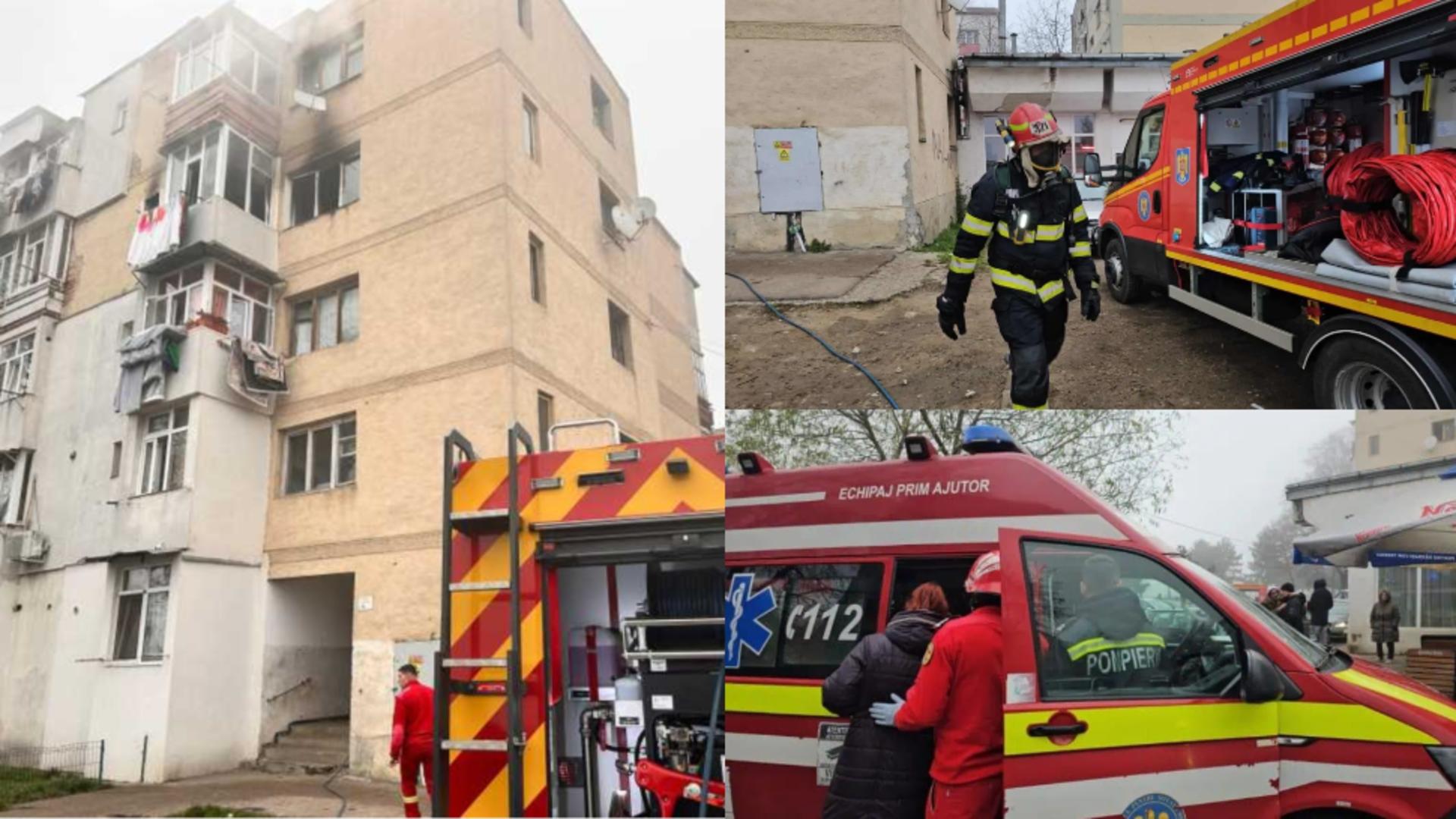Panică într-un bloc din Botoșani. 24 de persoane au fost evacuate, după ce un incendiu a izbucnit într-o garsonieră