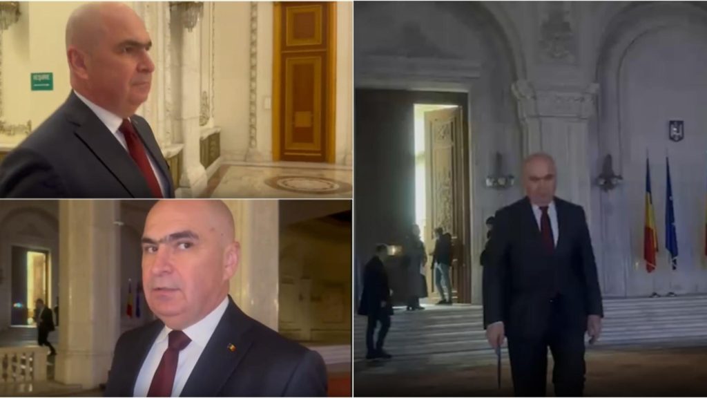 Bolojan fuge din nou de jurnaliști pe holurile Parlamentului. Tăcere absolută, mesajul premierului de sărbători -VIDEO