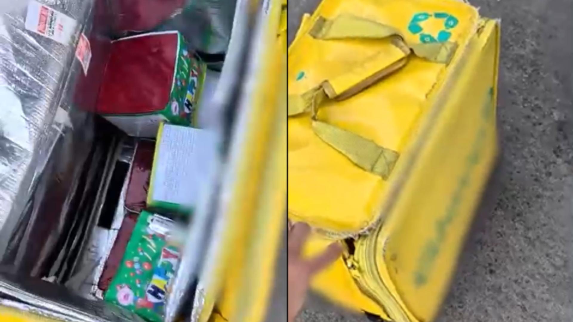 Descoperire explozivă în București, în Ajun de Anul Nou. Jandarmii au găsit materiale pirotehnice într-o geantă de livrare a produselor alimentare