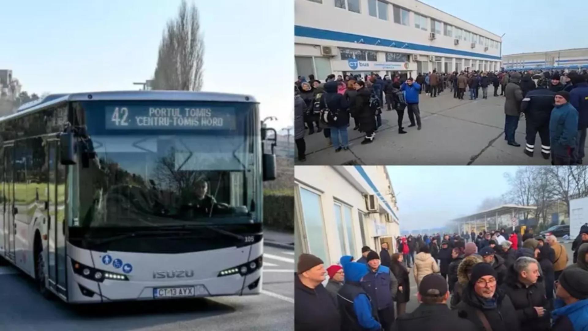 Haos uriaș în Constanța. A treia zi de grevă a angajaților din transporturi