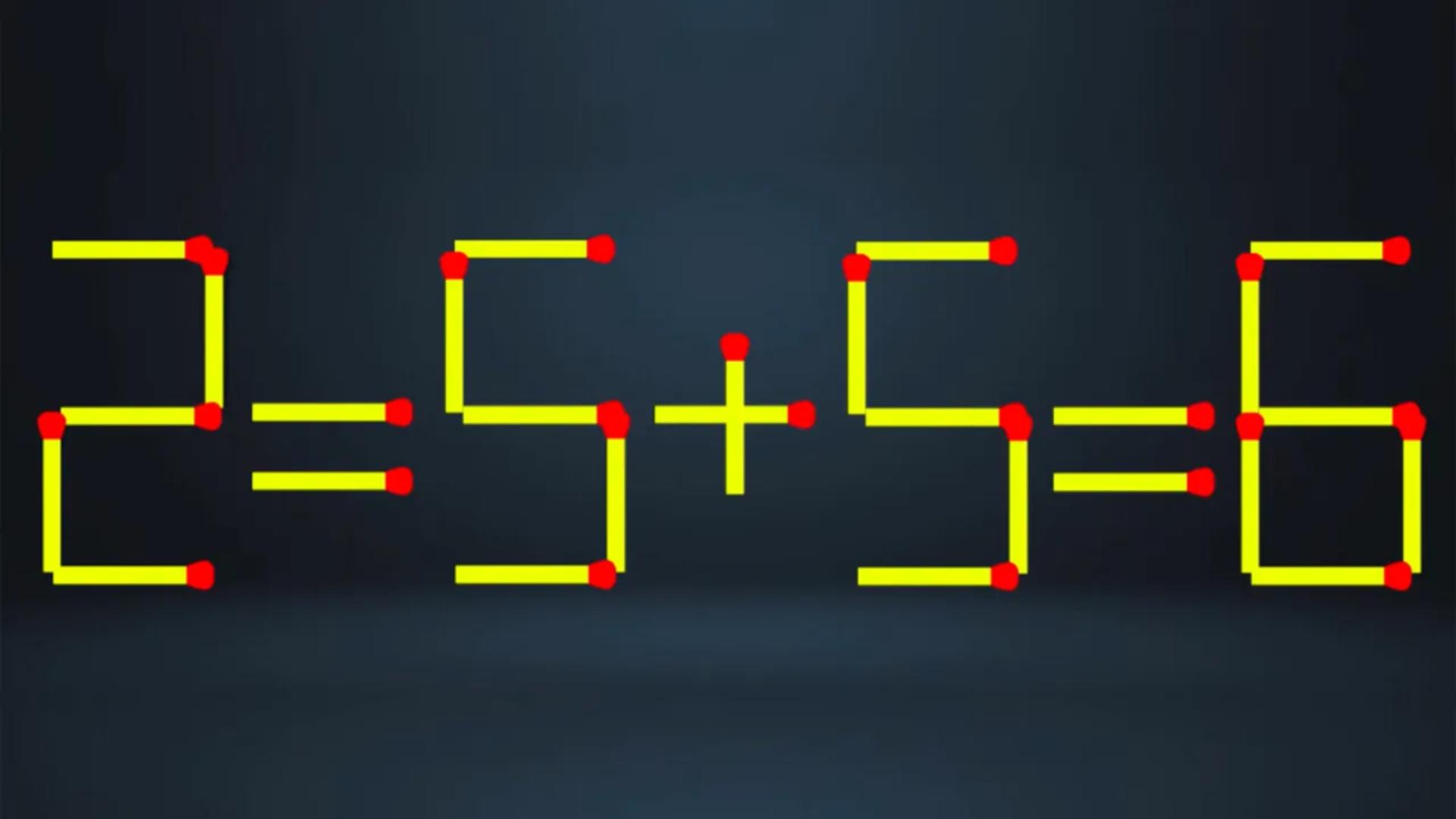 Test IQ la final de an: corectează egalitatea mutând un singur chibrit