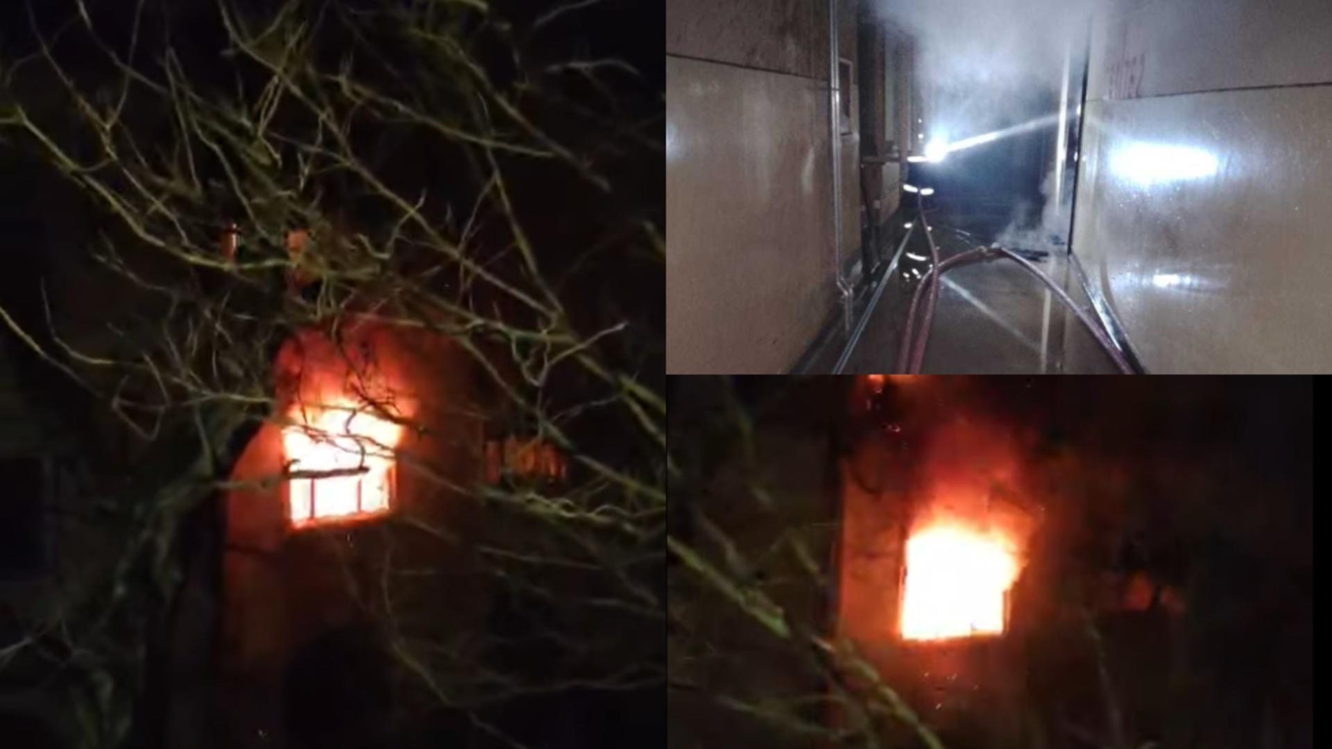 Incendiu de proporții într-o primărie din judeţul Caraş-Severin. 10 persoane au fost evacuate – VIDEO