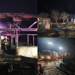 Incendiu de proporții într-o gospodărie din județul Suceava. O familie a rămas fără un acoperiș deasupra capului în plină iarnă -FOTO