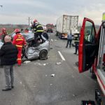 Carambol pe A3, la Snagov. Cinci mașini au fost implicate. NU sunt victime. Traficul este îngreunat