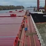 Coliziune pe Dunăre. Două nave s-au ciocnit VIDEO