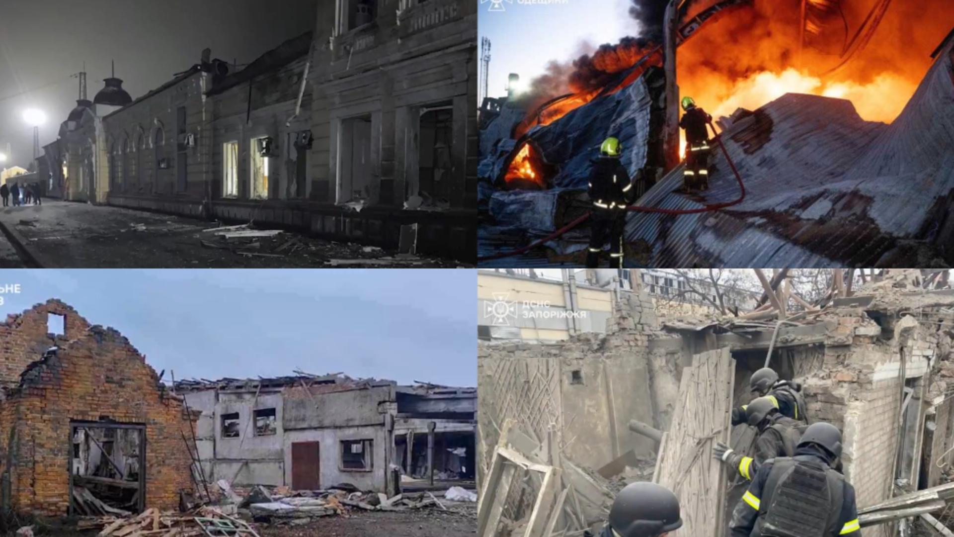 Volodimir Zelenski a publicat imagini cu dezastrul din Odesa. ”Ucraina și SUA își continuă activitatea privind căile de a pune capăt acestui război”