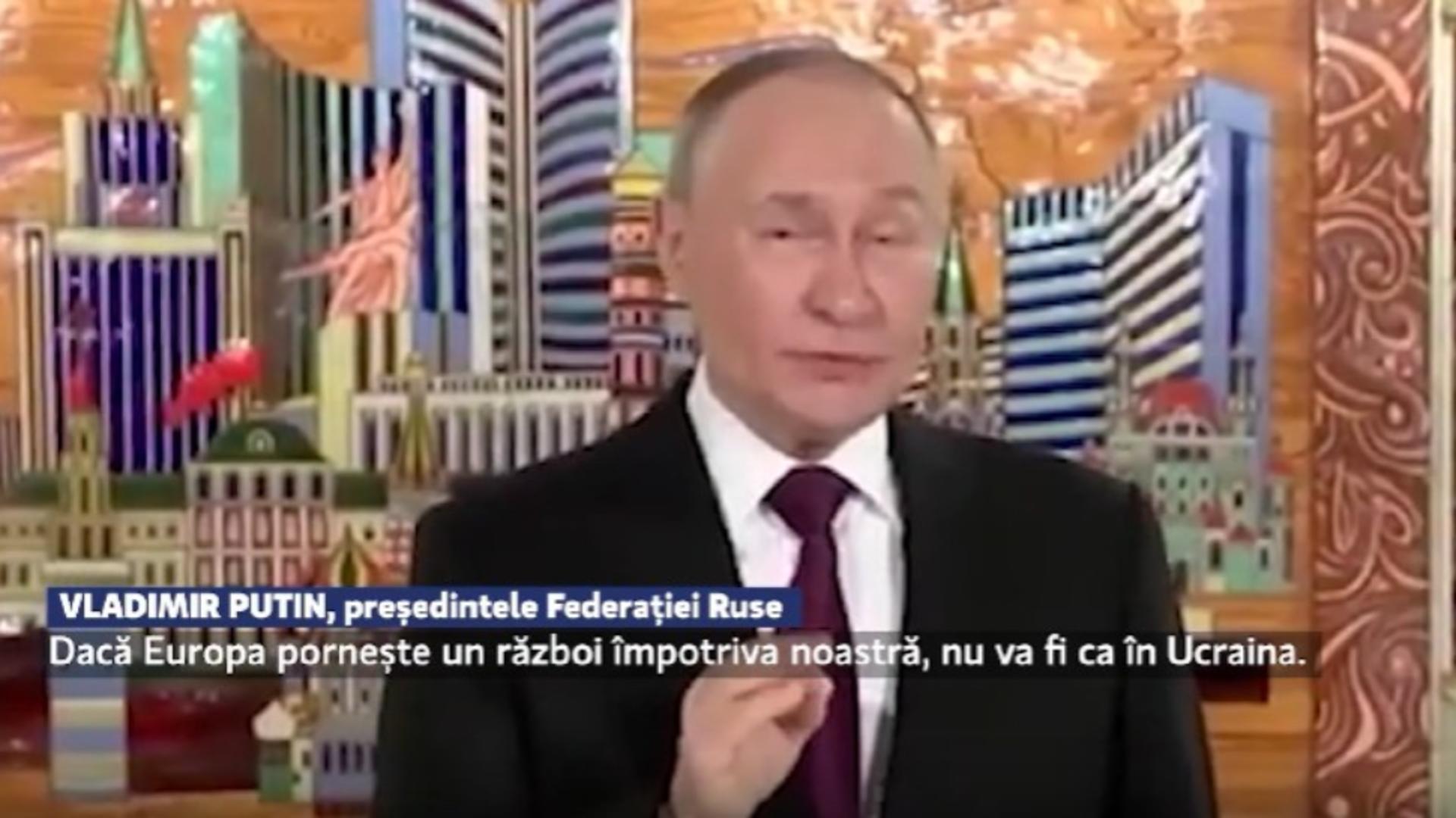 Amenințare apocaliptică! Vladimir Putin: „Dacă Europa vrea război suntem pregătiți!”