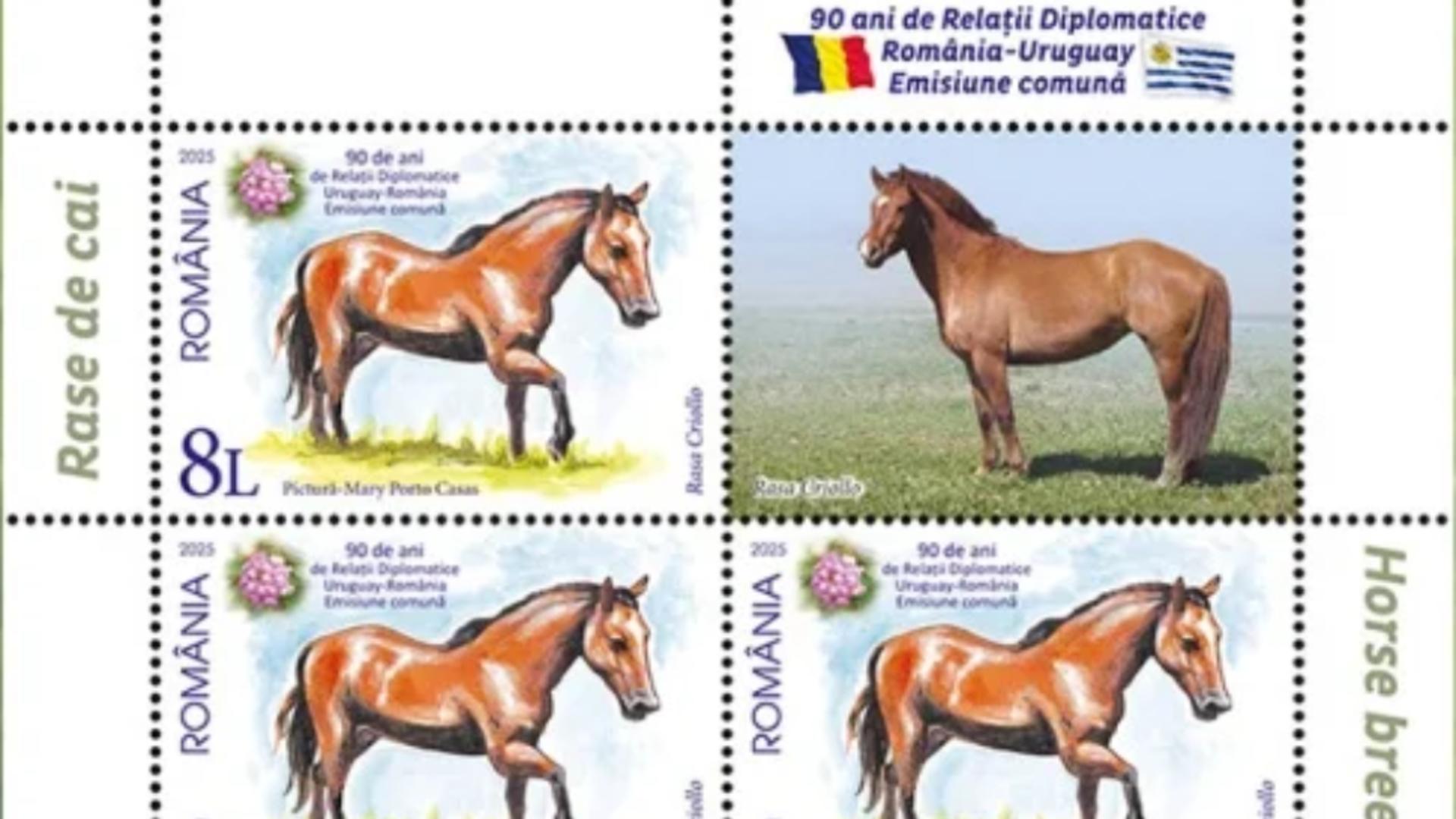 România și Uruguay au marcat sărbătorirea a 90 de ani de relații diplomatice prin lansarea unei emisiuni filatelice comune