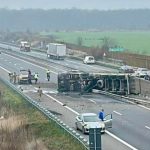 TIR răsturnat pe A3: Trafic complet paralizat pe sensul București–Ploiești