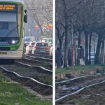 Halucinant. Tramvaiele din Rahova au ajuns să facă acrobații pe șinele deformate. „Se leagănă precum corăbiile”. VIDEO