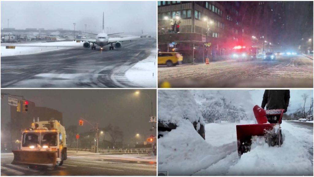 New York, paralizat de viscol. Sute de zboruri au fost anulate