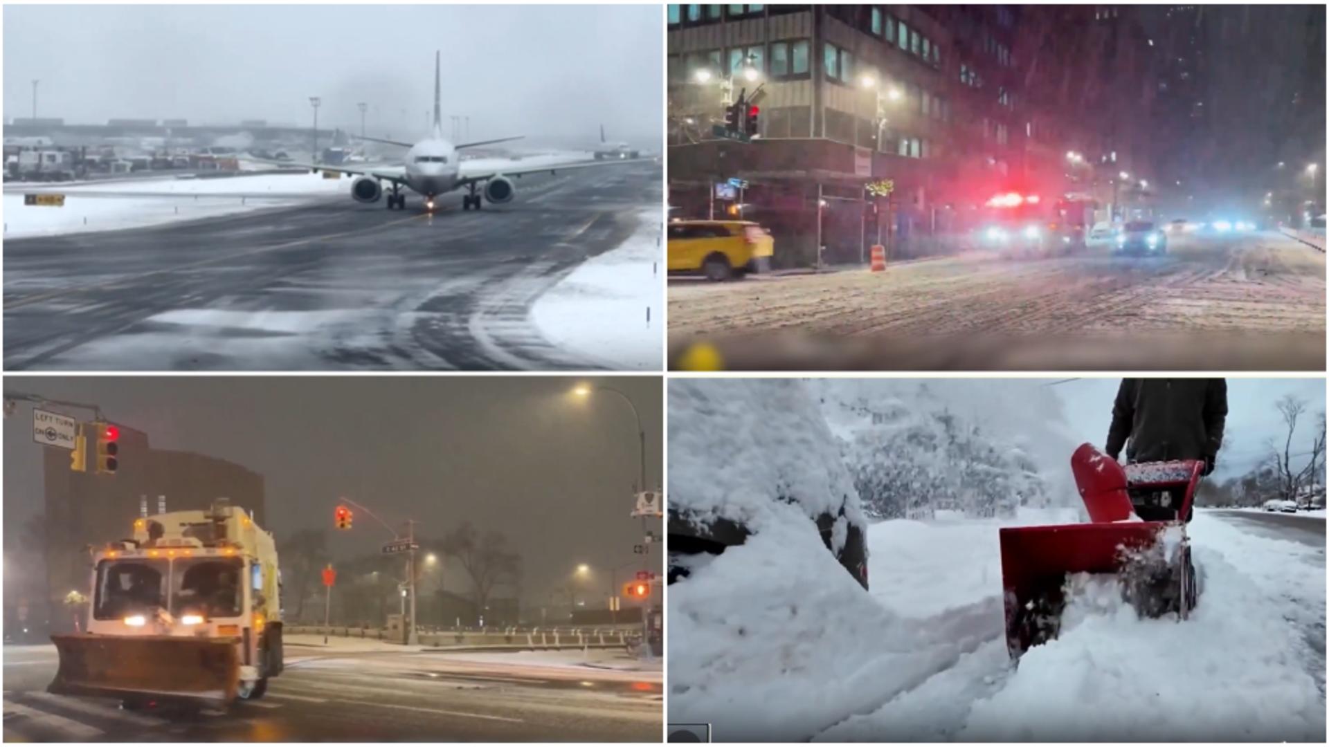 New York, paralizat de viscol. Sute de zboruri au fost anulate